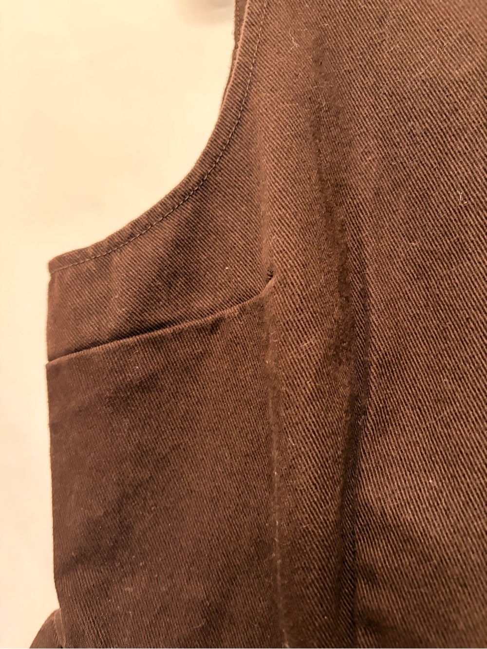 Future Collective Denim Peplum Sleeveless Top Dark Chocolate Brown - Picture 5 of 7
